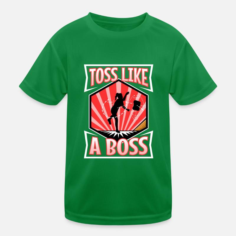 Toss like a cornhole Kinder Funktions-T-Shirt