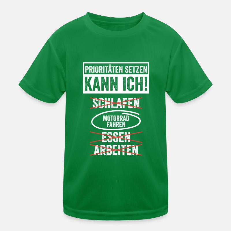 Biker Motorradfahrer Motorrad Kinder Funktions-T-Shirt