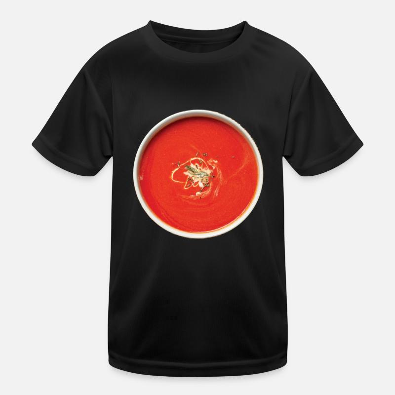 Schale mit Tomatensuppe Kinder Funktions-T-Shirt