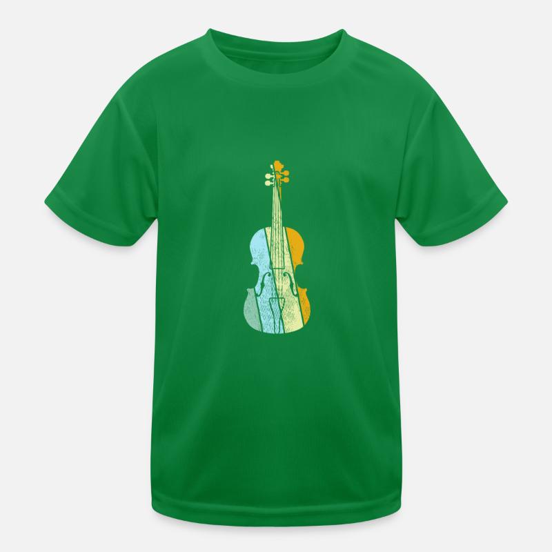 Violin Retro Kids Functional T-Shirt