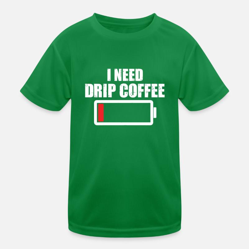 Ich Brauche Filterkaffee Kinder Funktions-T-Shirt