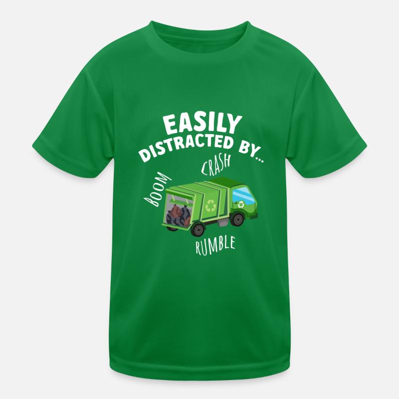Garbage trucks, garbage day, garbage collection Kids Functional T-Shirt