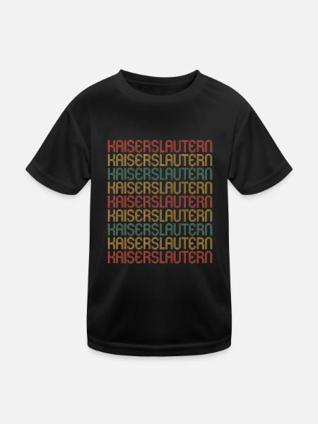Kaiserslauternerin Kaiserslauterner Kaiserslautern - Kinder Funktions-T-Shirt - Schwarz - Vorne