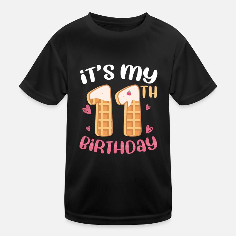 11. Geburtstag Waffel Kinder Funktions-T-Shirt