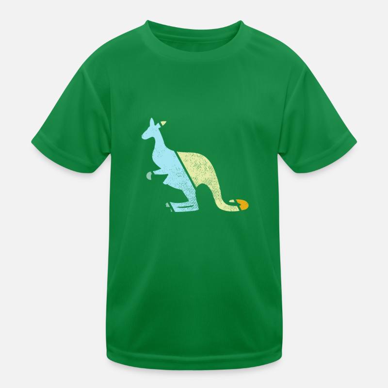 Känguru Retro Kinder Funktions-T-Shirt