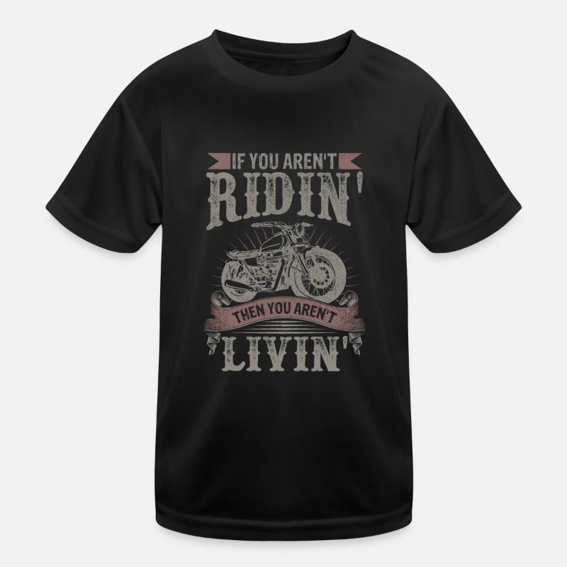 Biker Design Motorcycle Kids Functional T-Shirt