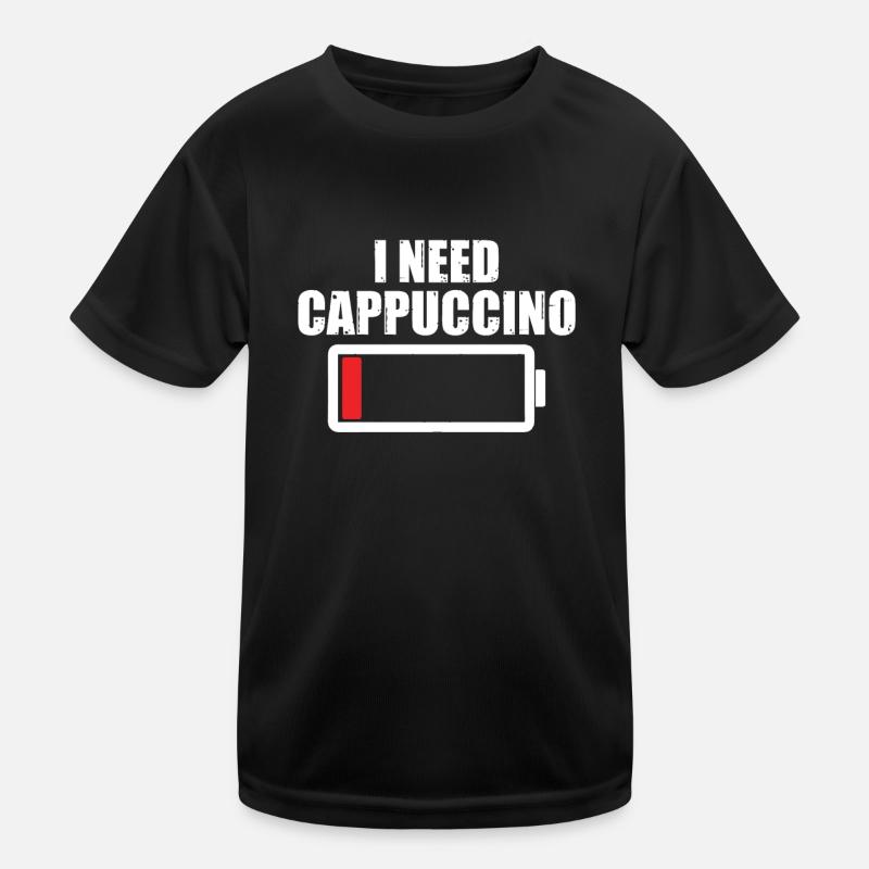 Ich Brauche Cappuccino Kinder Funktions-T-Shirt
