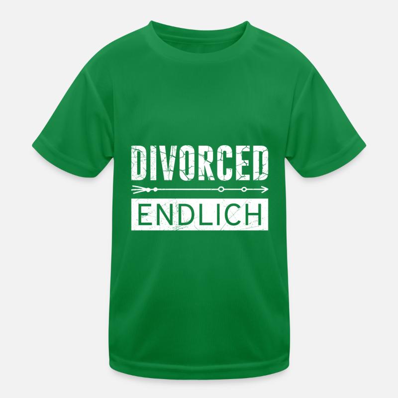 Endlich geschieden Scheidungsparty Scheidung Kinder Funktions-T-Shirt