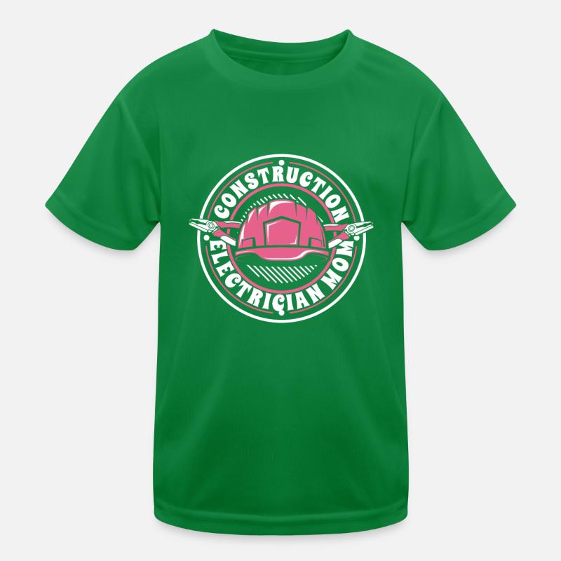 Électricien, Technicien en électronique, Mère, Électricien de construction T-shirt sport Enfant