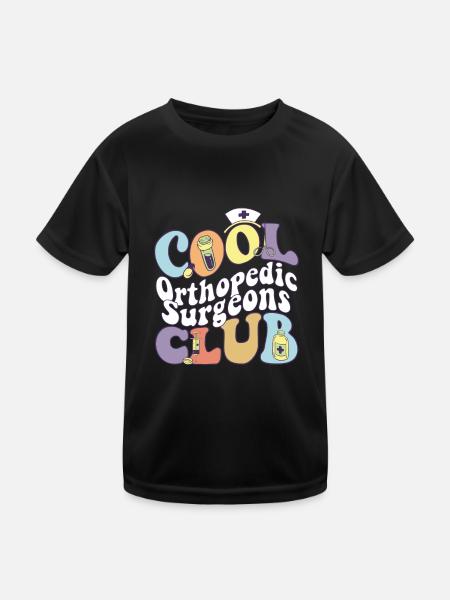 Cool Orthopedic Surgeons Club Ortho Squad Bone - Kinder Funktions-T-Shirt - Schwarz - Vorne