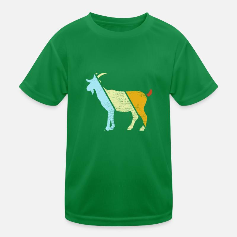 Ziege Retro Kinder Funktions-T-Shirt