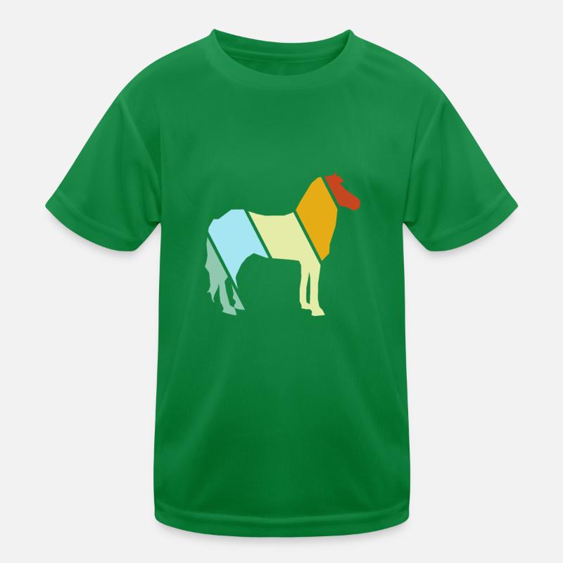 Pferd Retro Kinder Funktions-T-Shirt