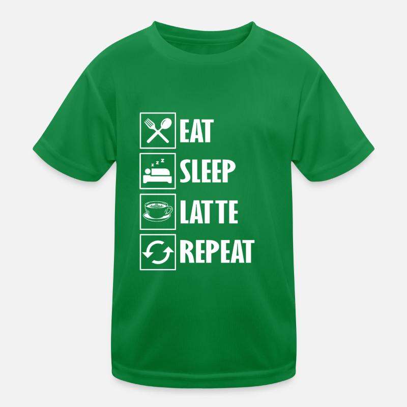 Kaffee Latte Kinder Funktions-T-Shirt