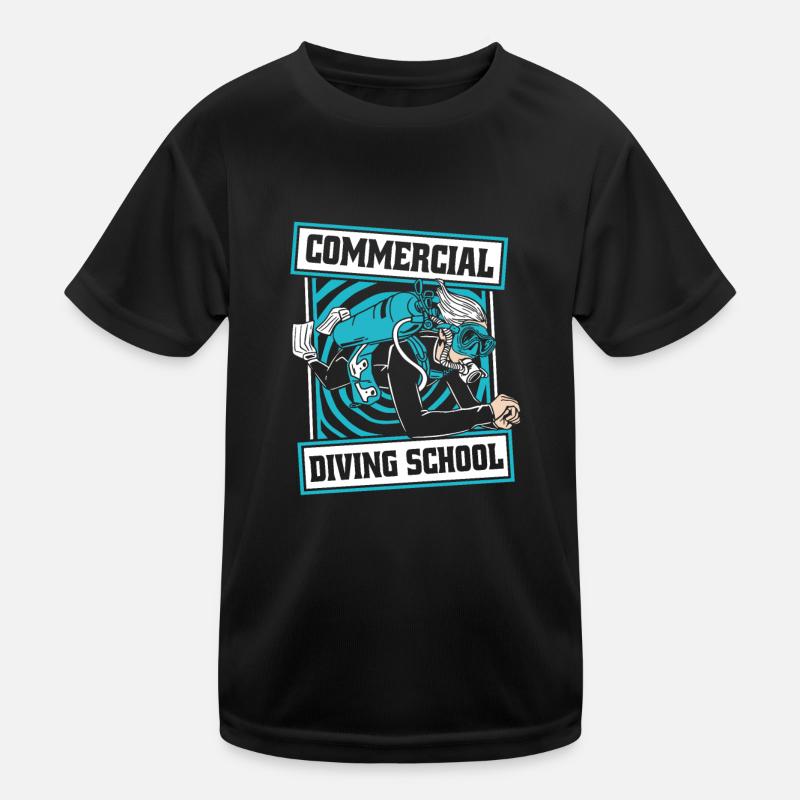 Diving Diver Commercial Diving Kids Functional T-Shirt