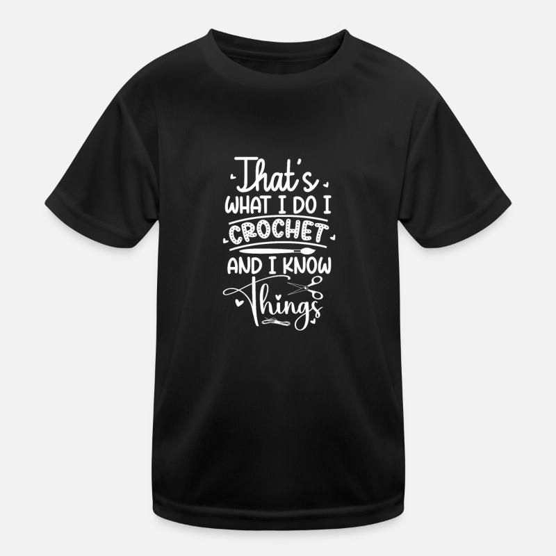 Häkeln Stricken Garnliebhaber Häkeln Kinder Funktions-T-Shirt