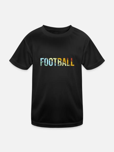Football Rétro - T-shirt sport Enfant - noir - Devant