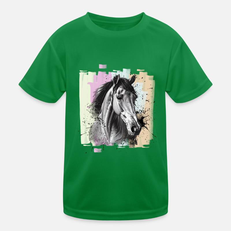 Pferd Kinder Funktions-T-Shirt