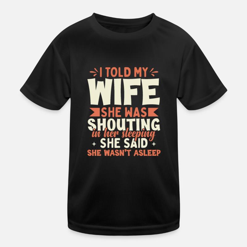 Lustige Ehefrau Ehemann Familie Papa Witz Kinder Funktions-T-Shirt