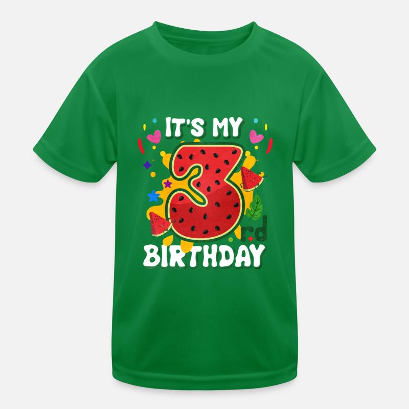 3ème anniversaire Pastèque cadeau d’été T-shirt sport Enfant