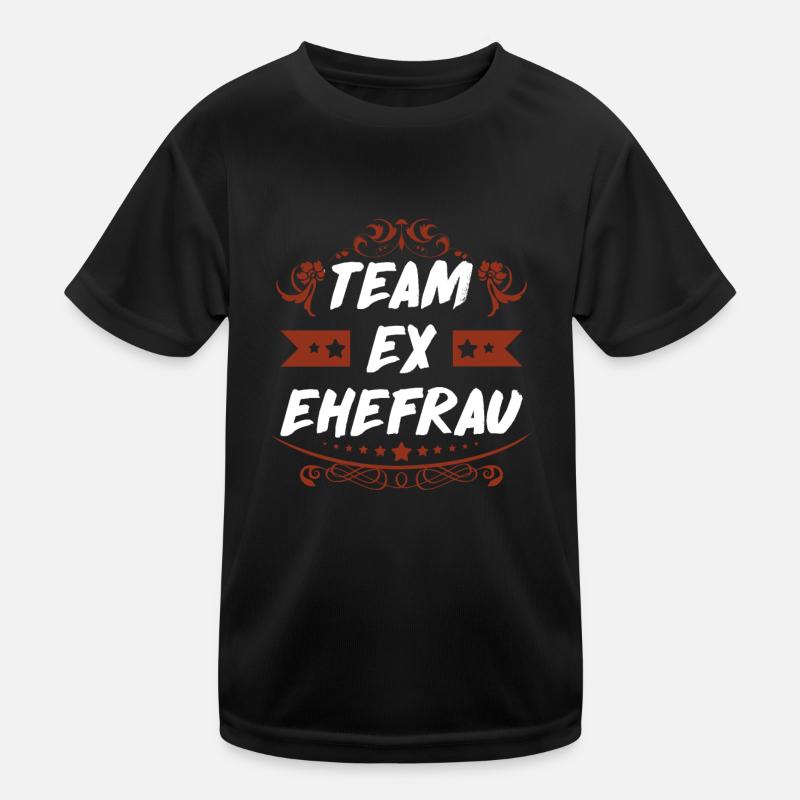 Ex Frau Scheidungsparty Glücklich Geschieden Team Kinder Funktions-T-Shirt