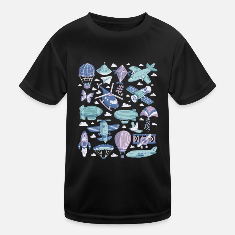 Luftfahrt - Hubschrauber, Flugzeug, UFO Kinder Funktions-T-Shirt