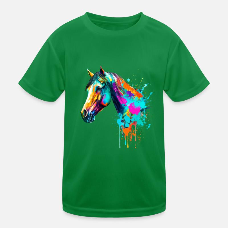 Cheval à l’aquarelle T-shirt sport Enfant