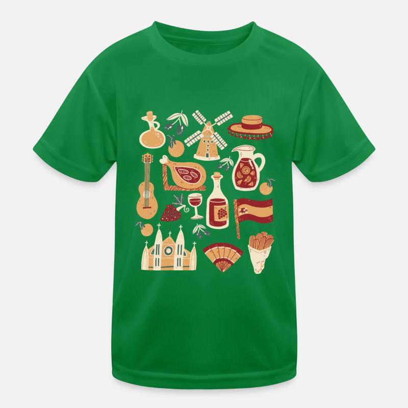 Spanien Kinder Funktions-T-Shirt