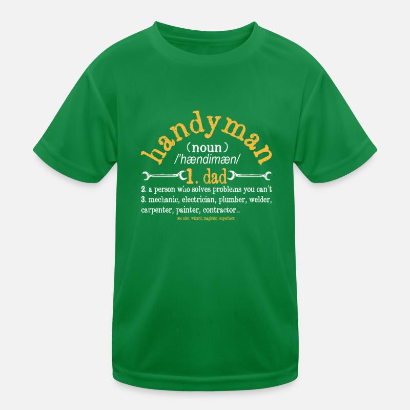 Handyman Definition Beschreibung Funny Dad Kinder Funktions-T-Shirt