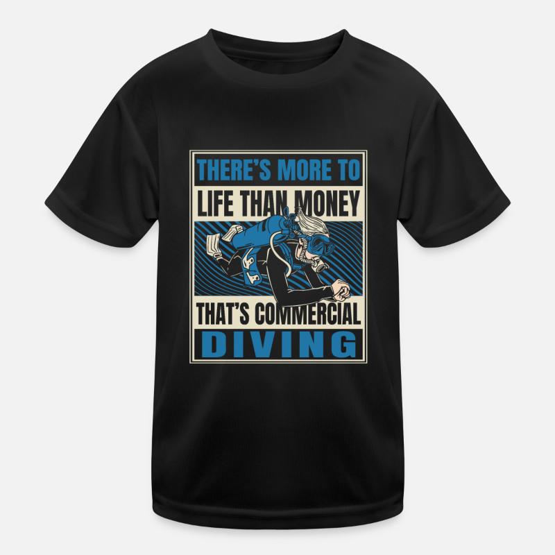 Diving Diver Commercial Diving Kids Functional T-Shirt