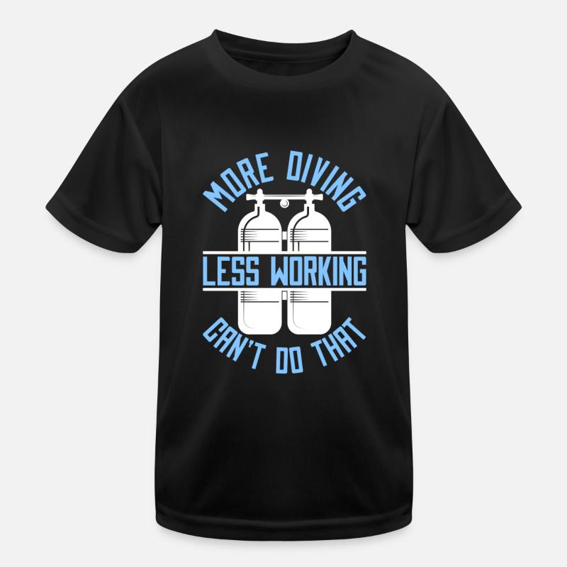 Diving Diver Commercial Diving Kids Functional T-Shirt