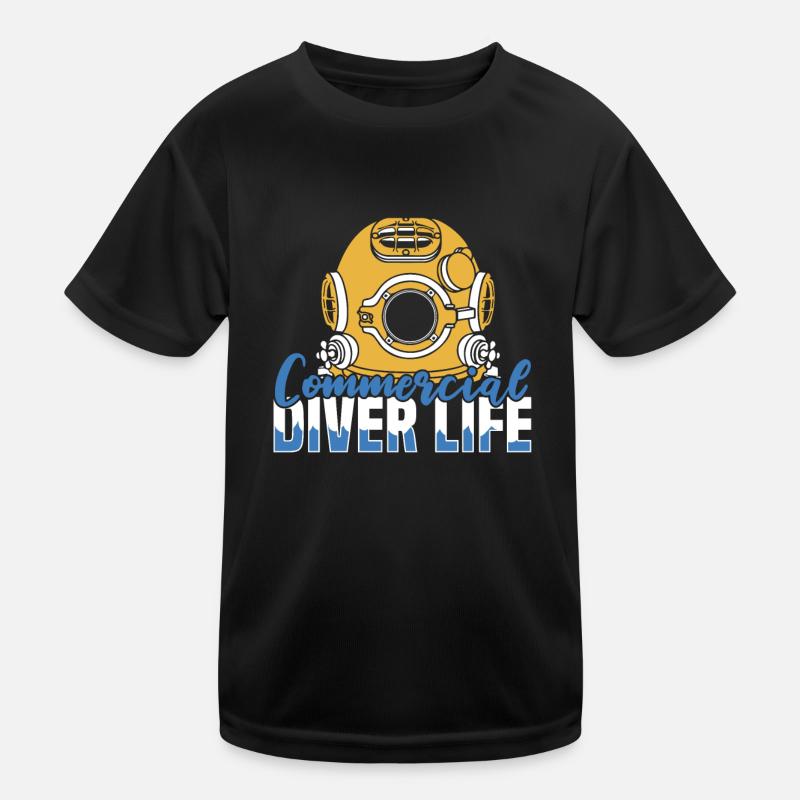Diving Diver Commercial Diving Kids Functional T-Shirt