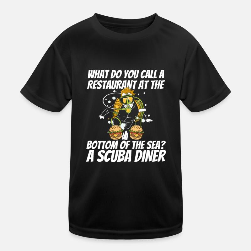 Diving Diver Commercial Diving Kids Functional T-Shirt