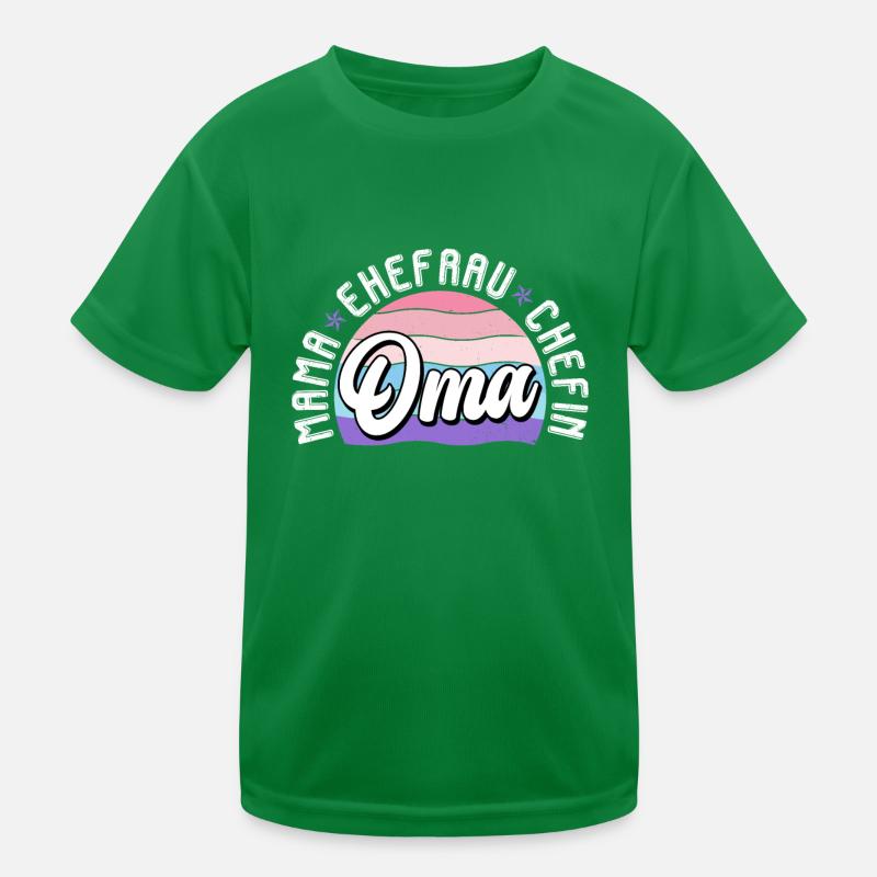 Oma Chefin Großmutter Muttertag Granny Ehefrau Kinder Funktions-T-Shirt
