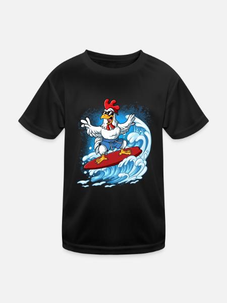 Surfeurs de vagues Surfeurs Surfeurs - T-shirt sport Enfant - noir - Devant