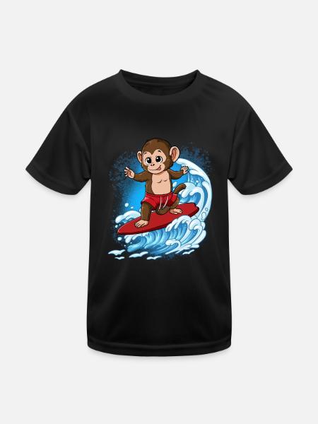 Surfeurs de vagues Surfeurs Surfeurs - T-shirt sport Enfant - noir - Devant