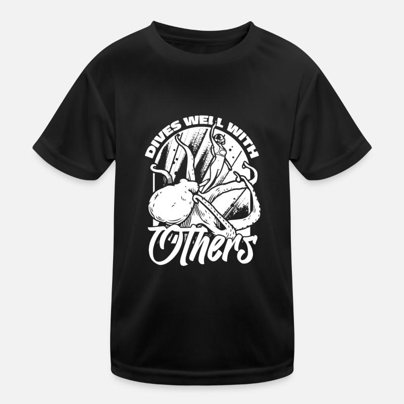 Diving Divers Commercial Diving Kids Functional T-Shirt