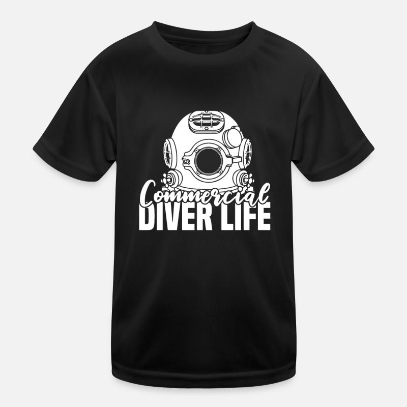 Diving Divers Commercial Diving Kids Functional T-Shirt