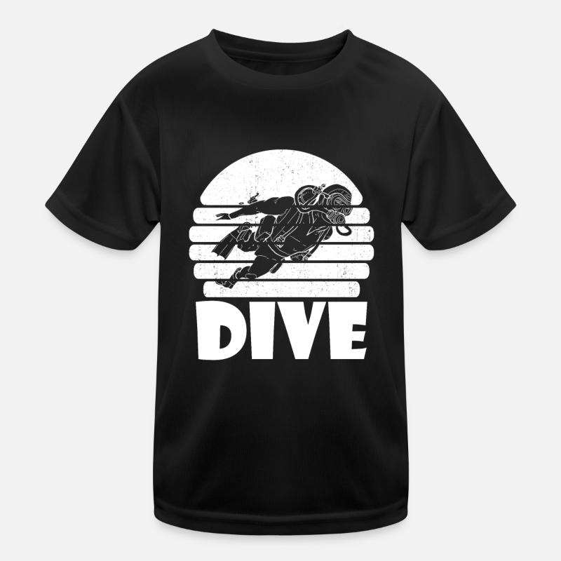 Diving Divers Commercial Diving Kids Functional T-Shirt