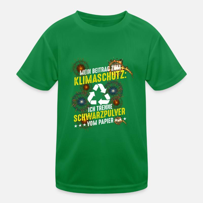 Mein Beitrag Zum Klimaschutz Pyrotechniker Kinder Funktions-T-Shirt
