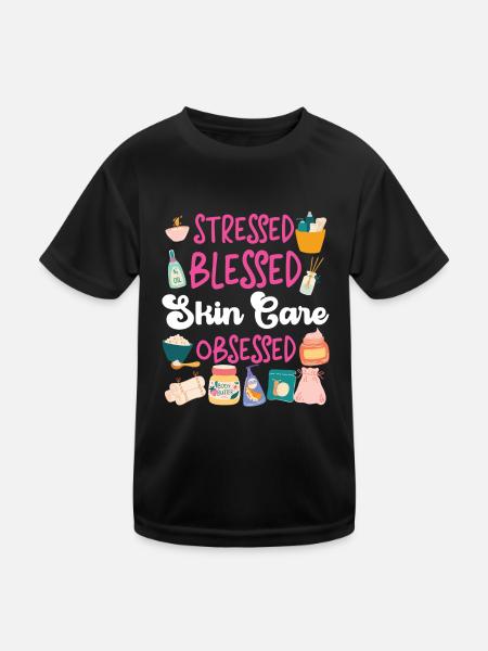 Cute Licensed Esthetician Skincare - Kinder Funktions-T-Shirt - Schwarz - Vorne