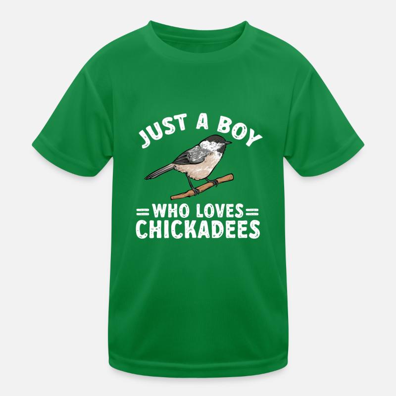 Bird Chickadee Bird Watching Kids Functional T-Shirt