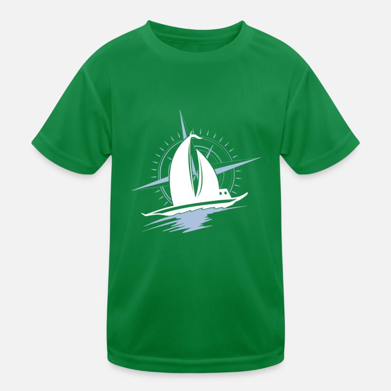 Compass Wind Rose Navigation Sailing Kids Functional T-Shirt