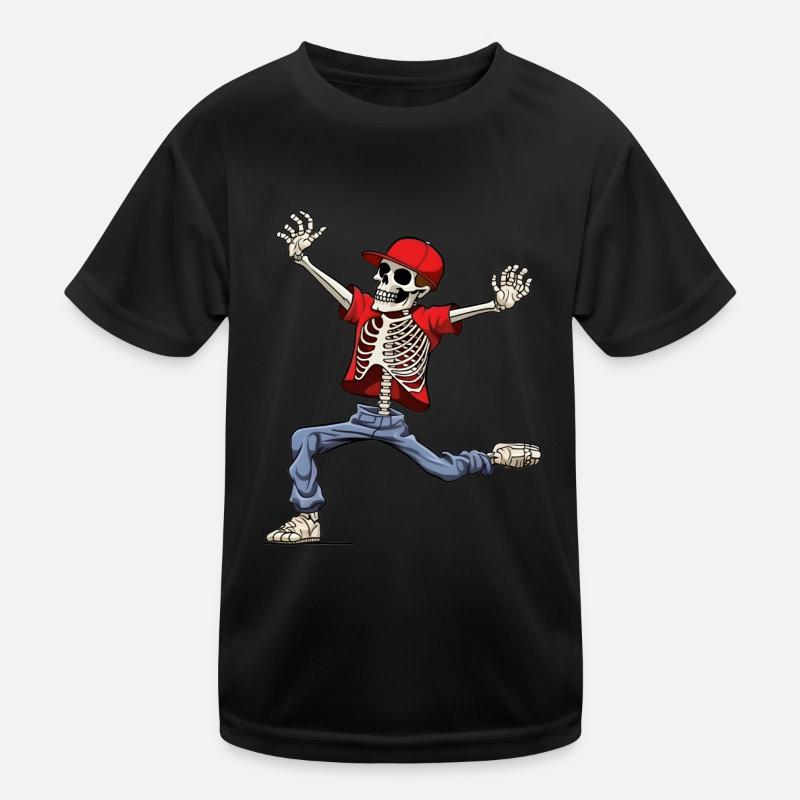 Tanzendes Skelett Hip-Hop Kinder Funktions-T-Shirt