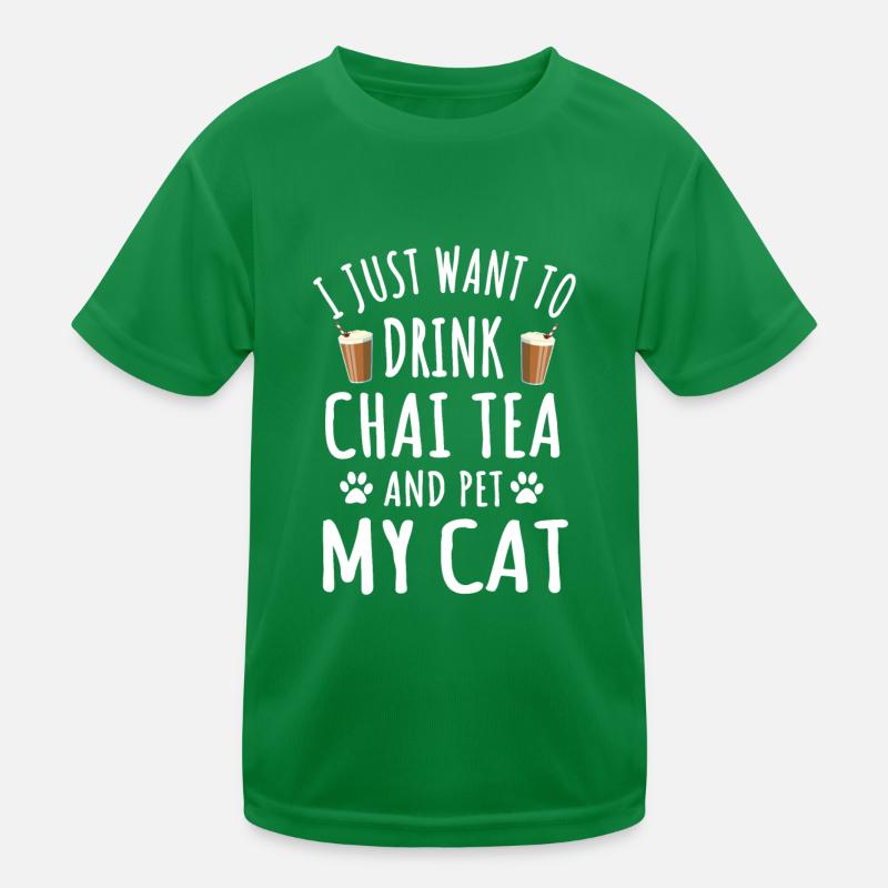 Lustiges Chai Tee Und Katzenbesitzer Design Kinder Funktions-T-Shirt