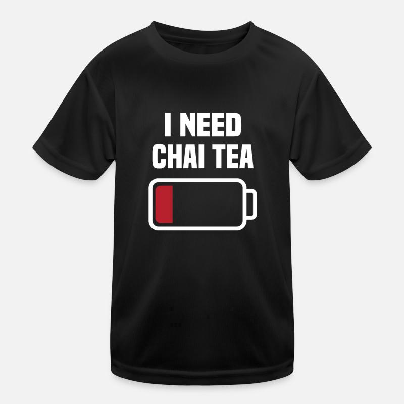 Chai Tee - Kinder Funktions-T-Shirt - Schwarz