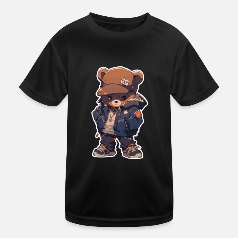 Ours brun Ours Ours Tête d’ours Bébé T-shirt sport Enfant