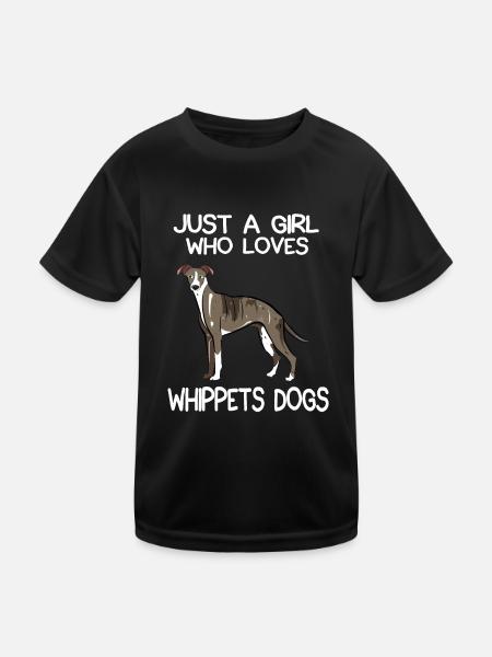 Just A Girl Who Loves Whippet Dogs - Kids Functional T-Shirt - black - Front