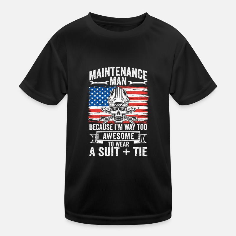 Maintenance Technician Technician Repair Worker Kids Functional T-Shirt