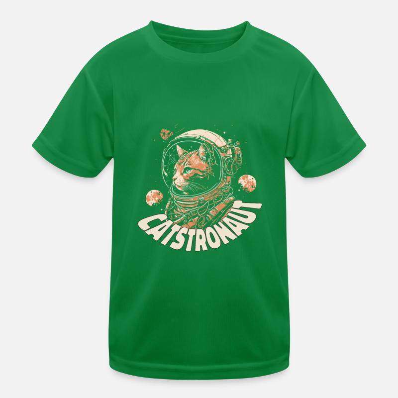 Chat astronaute T-shirt sport Enfant