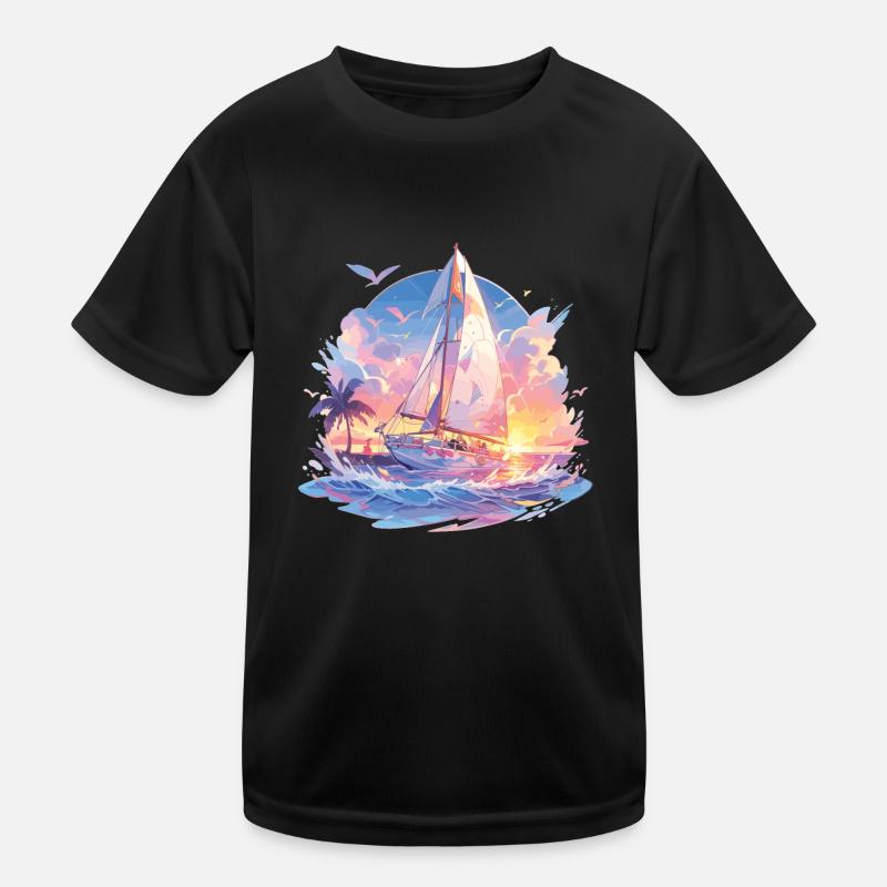 Sailing, sailing, sailboat, sailing yacht, sailing trip Kids Functional T-Shirt